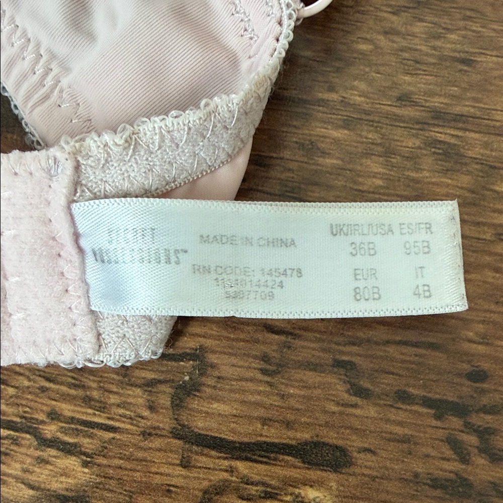 Secret Possessions Pale Pink Lace Push-Up Bra - Picture 7 of 9